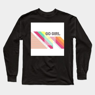 Geometric art linear Girl Power Long Sleeve T-Shirt